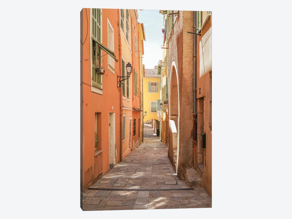 Colorful Street In Menton, France by Henrike Schenk 1-piece Canvas Art Print