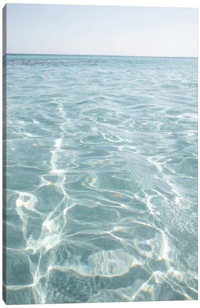 Clear Blue Sea Water Canvas Art Print - Henrike Schenk
