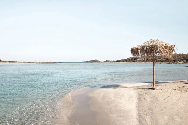 Henrike Schenk: Beach Umbrella In Greece by Henrike Schenk
