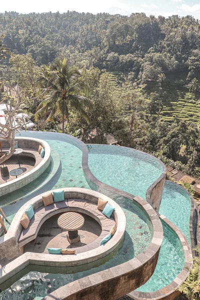 Tropical Jungle Pool On Bali Island