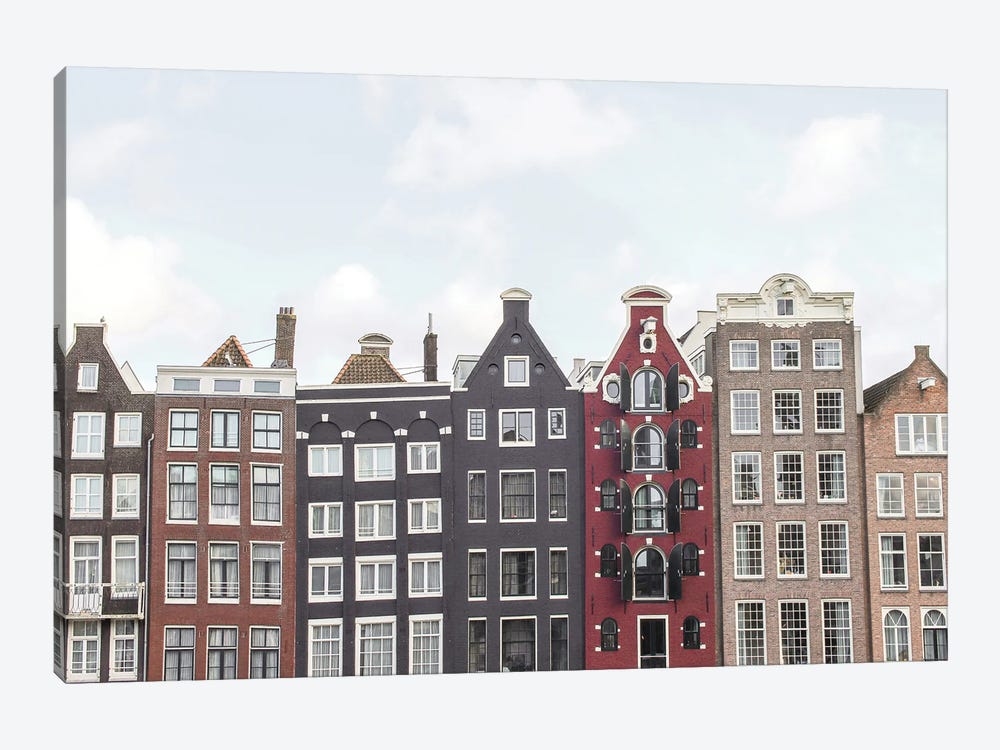 Amsterdam Canal Houses by Henrike Schenk 1-piece Canvas Artwork