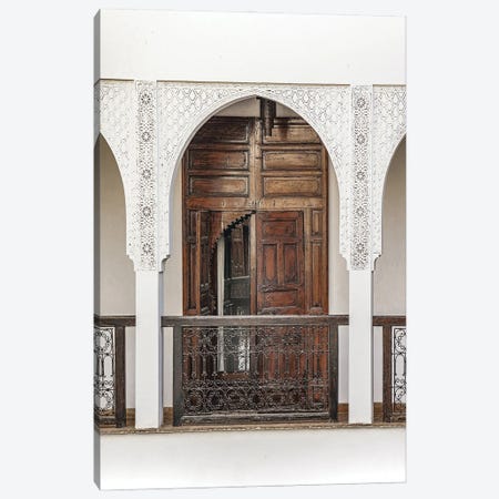Vintage Wooden Door In Marrakech Canvas Print #HSK98} by Henrike Schenk Art Print