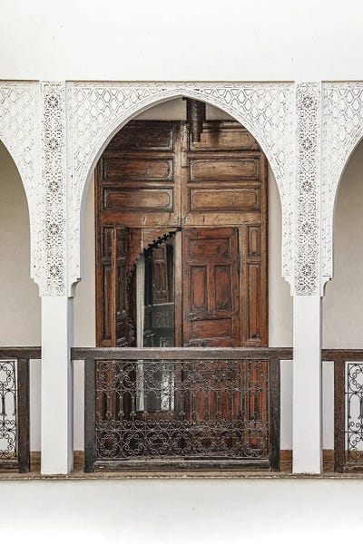 Vintage Wooden Door In Marrakech