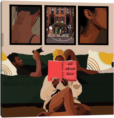All About Love Canvas Art Print - Black Lives Matter Art