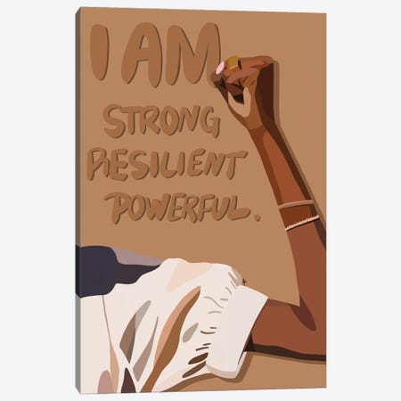 I Am Strong Canvas Print #HSM118} by Artpce Canvas Print