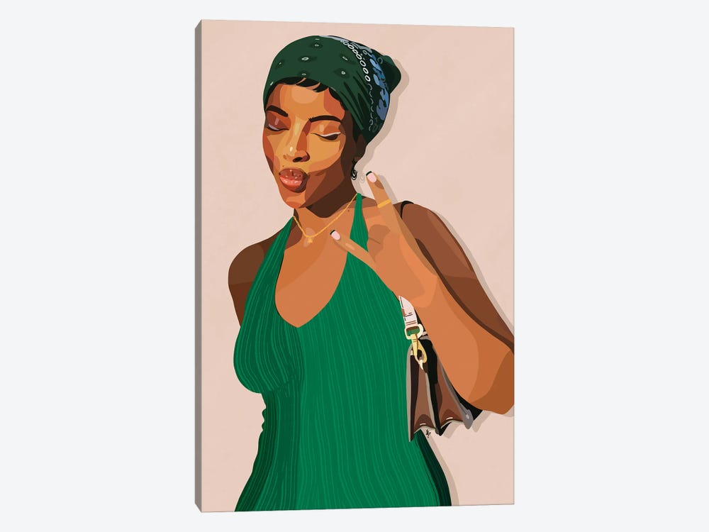 Money Green by Artpce 1-piece Canvas Art Print