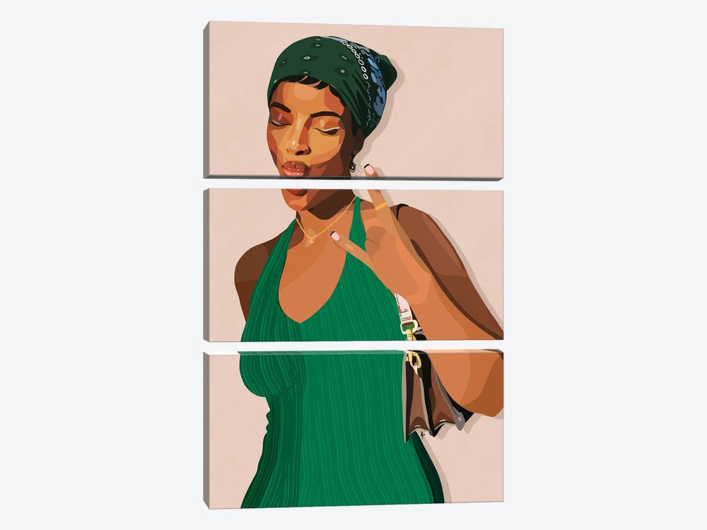 Money Green by Artpce 3-piece Canvas Print