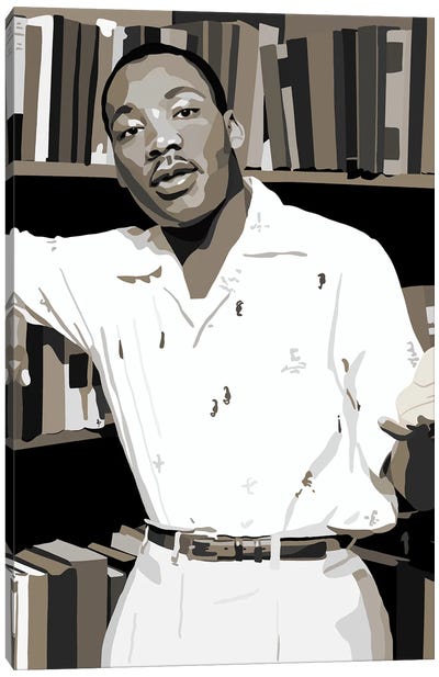 MLK Day Canvas Art Print - Book Art