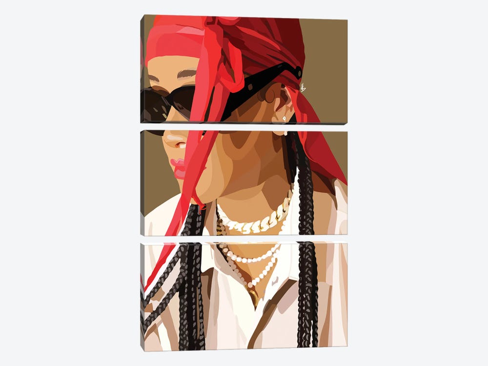 Rihanna by Artpce 3-piece Canvas Art Print