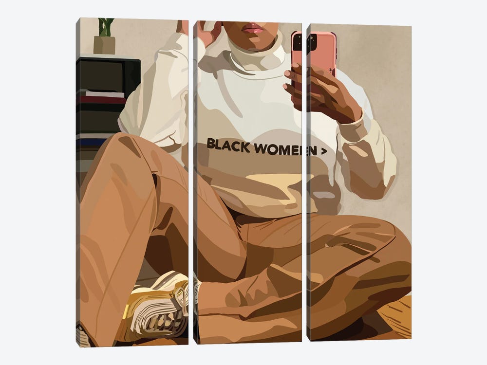 Black Women by Artpce 3-piece Canvas Print