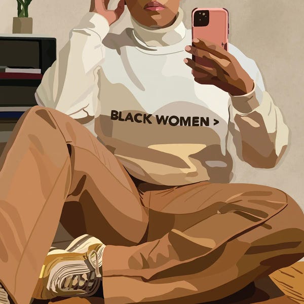 Women's Pants: Black Women by Artpce
