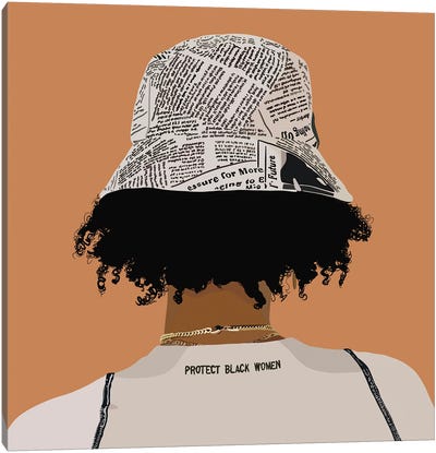 Protect Black Women Canvas Art Print - Artpce