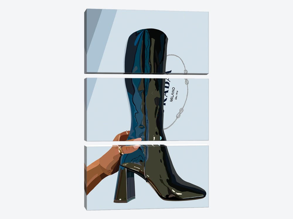 Prada Boots by Artpce 3-piece Canvas Art