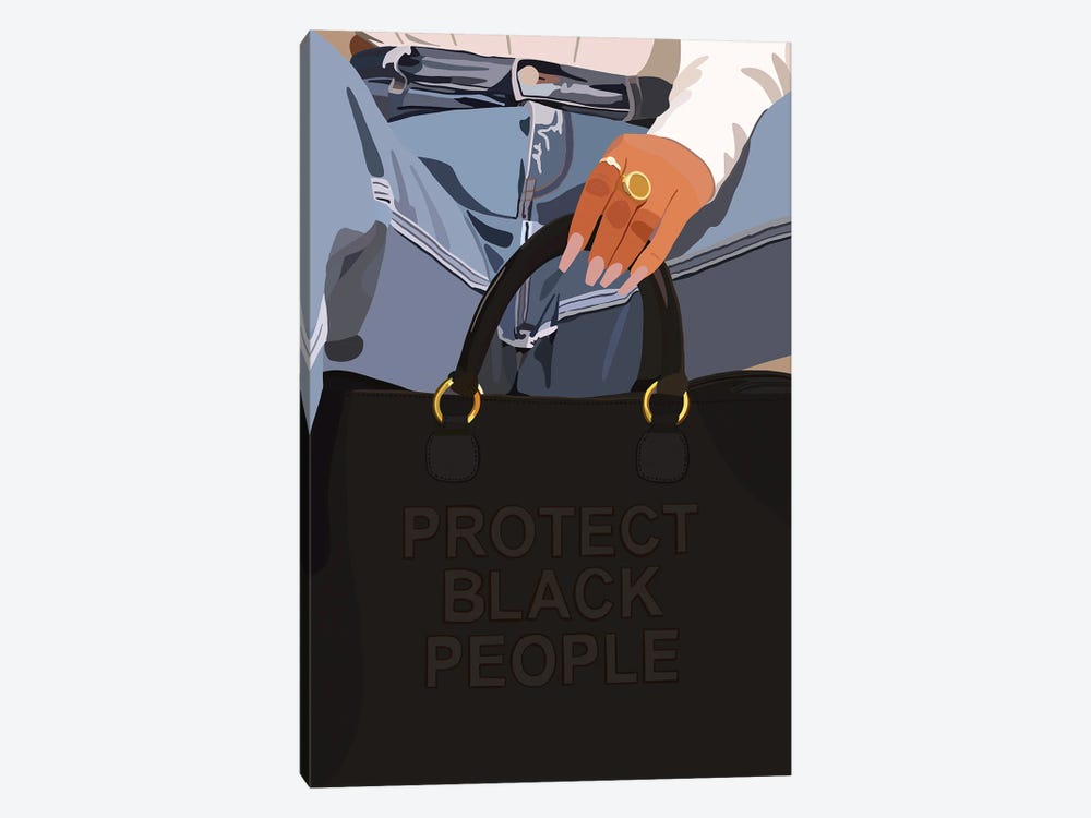Protect Black People by Artpce 1-piece Canvas Art Print
