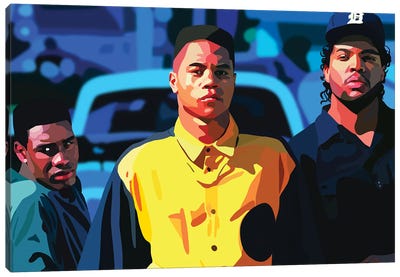Boys N The Hood Canvas Art Print - Nineties Nostalgia Art