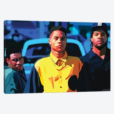 Boys N The Hood Canvas Print #HSM160} by Artpce Canvas Wall Art