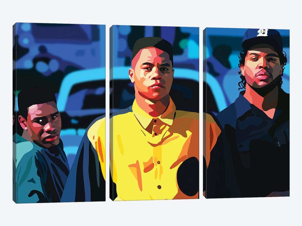 Boys N The Hood by Artpce 3-piece Art Print