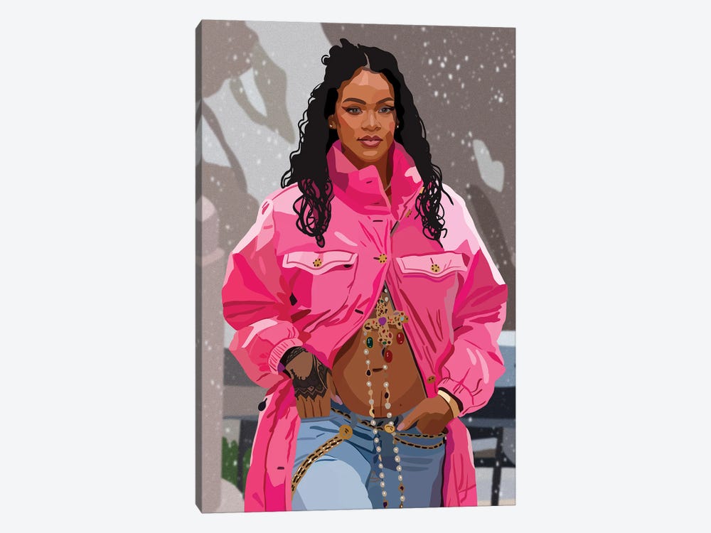 Rihanna Baby Bump by Artpce 1-piece Canvas Art Print