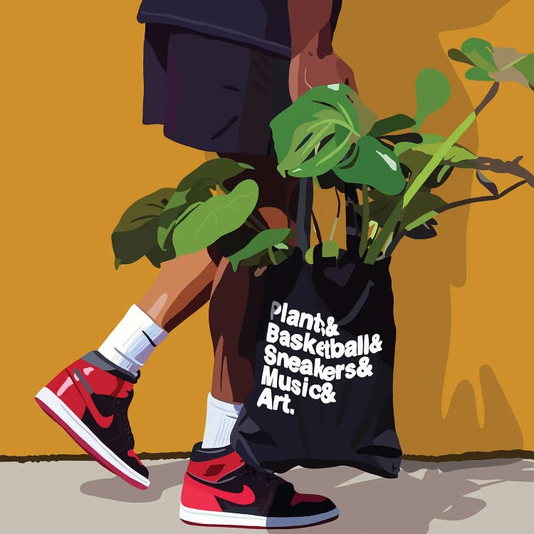 Plant Daddy Nike by Artpce wall art