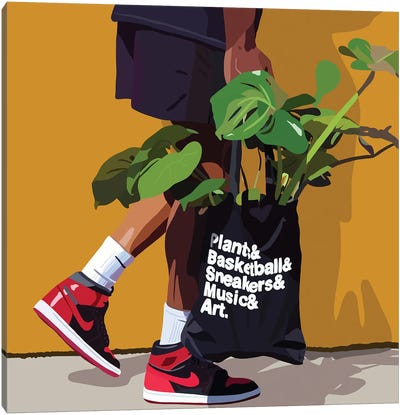 Plant Daddy Nike Canvas Art Print - Art by Black Artists
