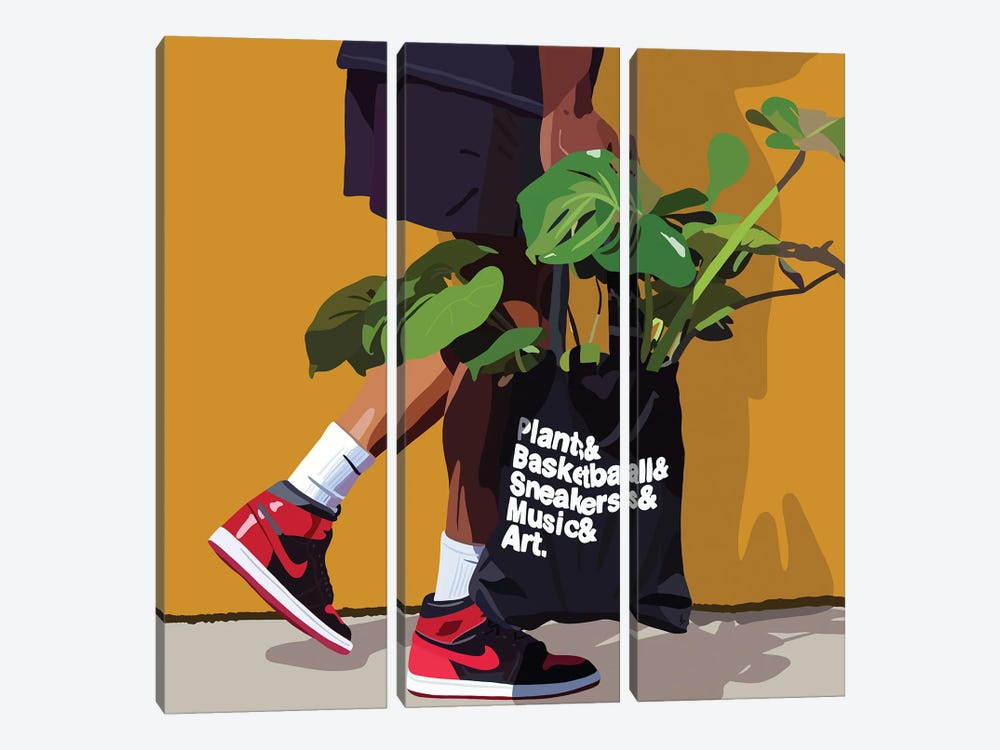 Plant Daddy Nike by Artpce 3-piece Canvas Print