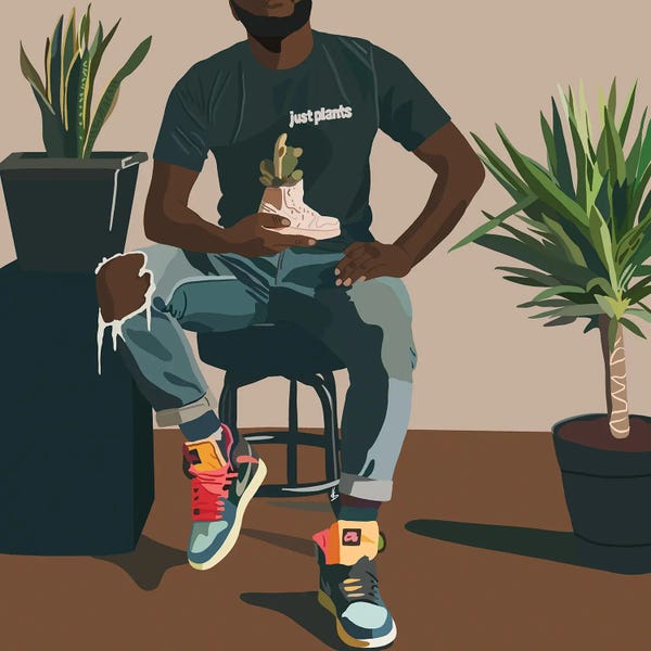 Floral & Botanical: Plant Daddy Just Plants by Artpce