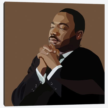 MLK Canvas Print #HSM28} by Artpce Canvas Art