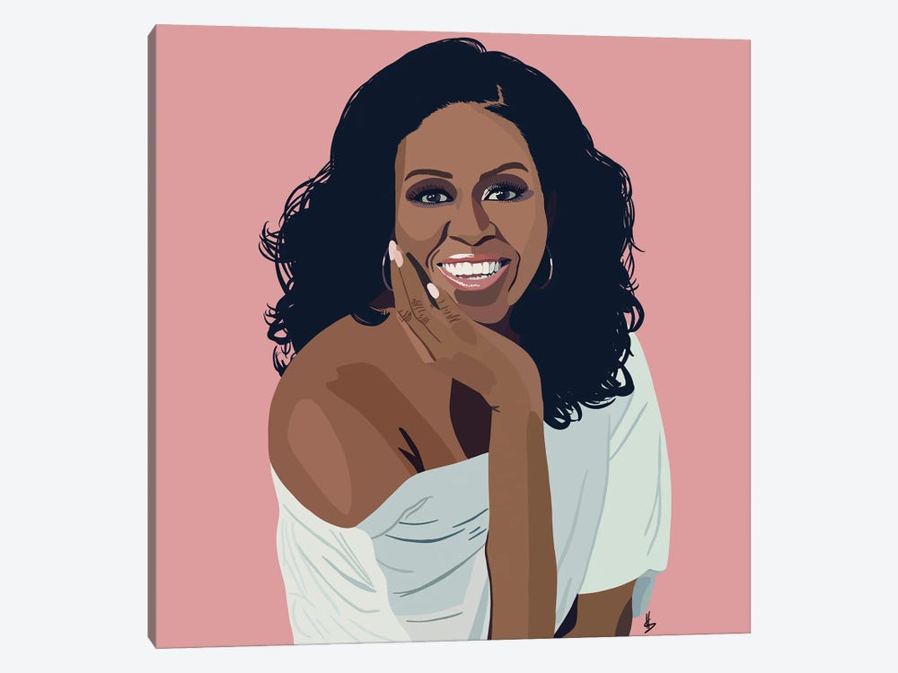 Michelle Obama by Artpce 1-piece Canvas Wall Art