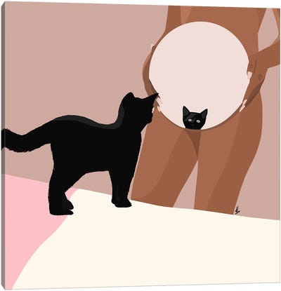 Kitty Cat Canvas Art Print - Artpce