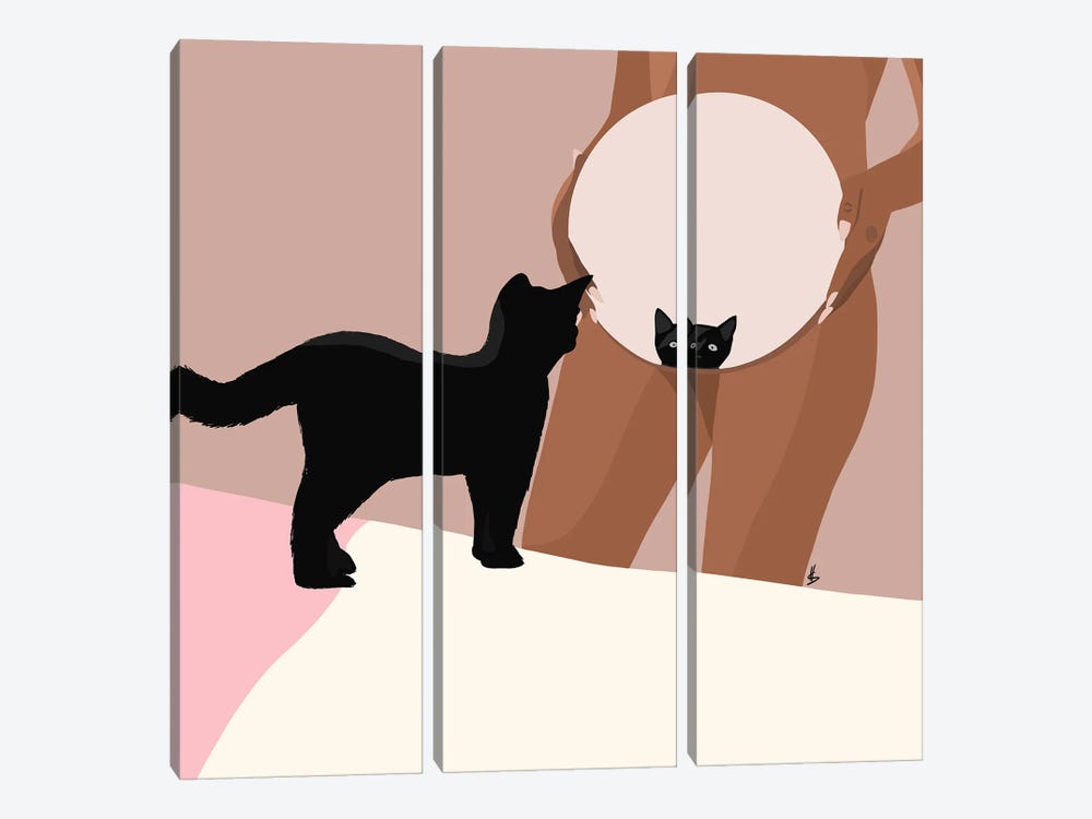 Kitty Cat by Artpce 3-piece Canvas Wall Art