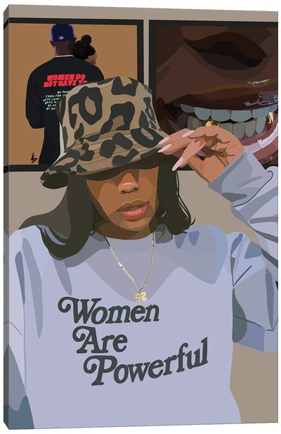 Women Are Powerful Canvas Art Print - I Am My Own Muse