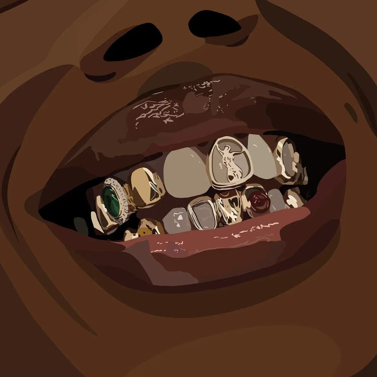 Grillz by Artpce canvas print