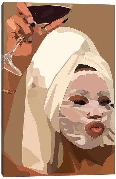 Face Mask Canvas Art Print - Self-Care Art