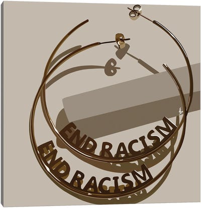 End Racism Canvas Art Print - Black Lives Matter Art