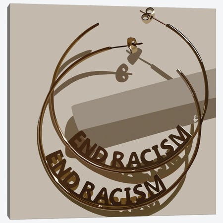 End Racism Canvas Print #HSM48} by Artpce Canvas Art