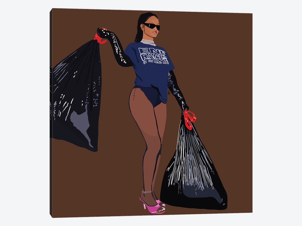 Take Out The Trash by Artpce 1-piece Canvas Wall Art