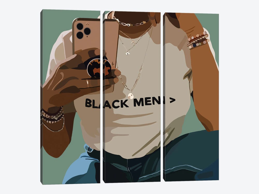 Black Men by Artpce 3-piece Canvas Print
