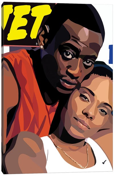 Love And Basketball Canvas Art Print - Black Art