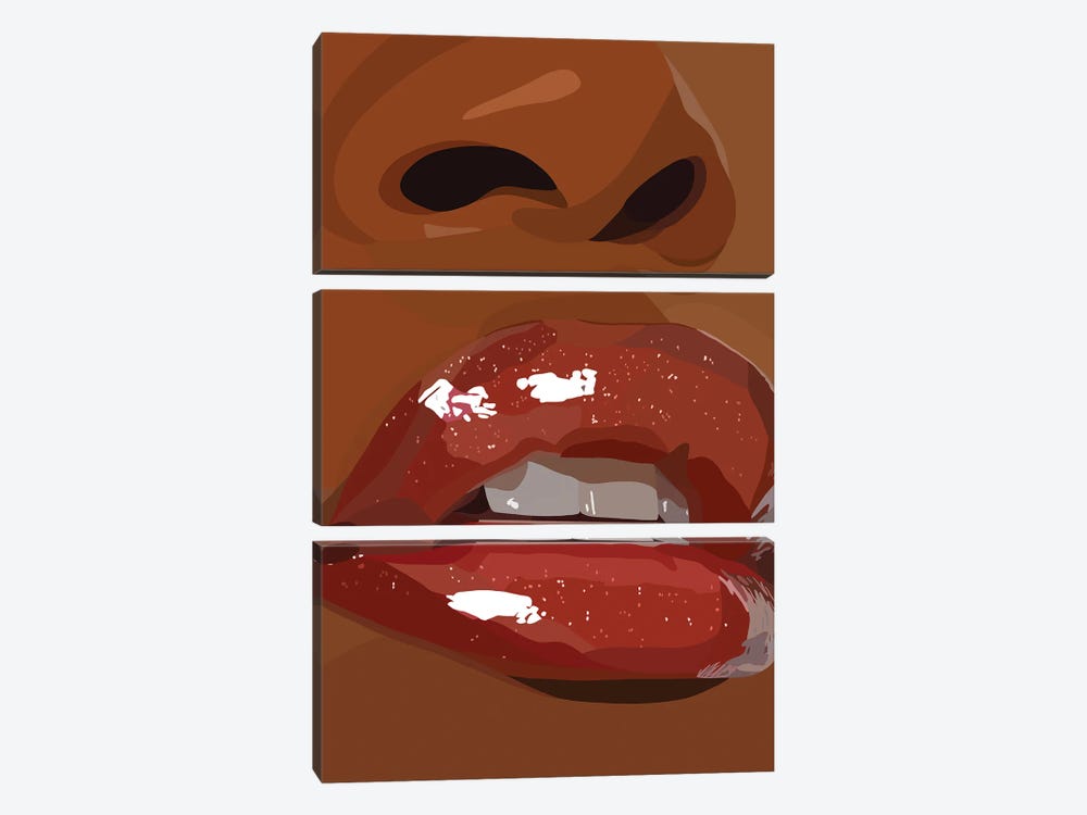 Red Lip by Artpce 3-piece Art Print