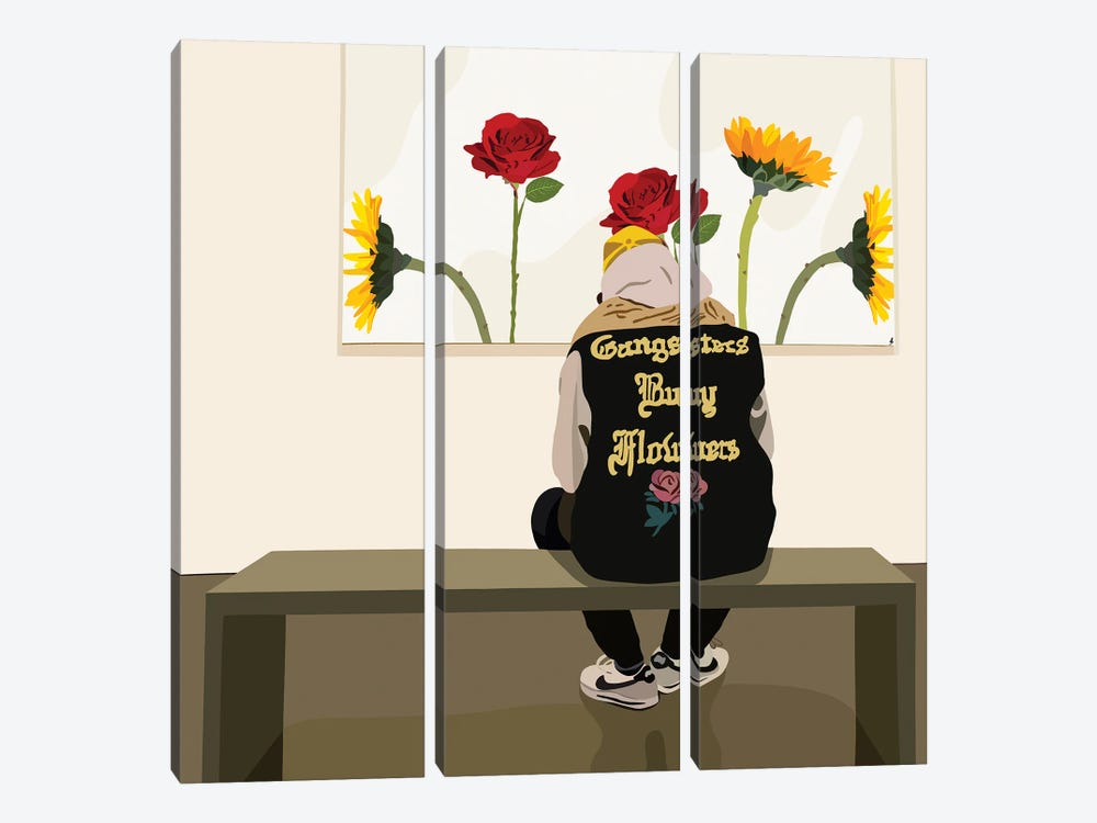 Buy Flowers by Artpce 3-piece Canvas Print