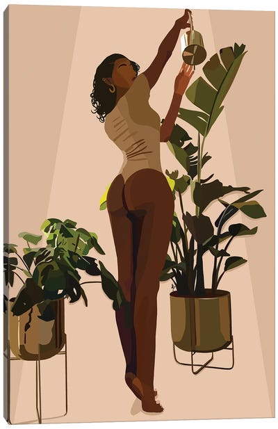 Grow Girl Canvas Art Print - Female Nude Art