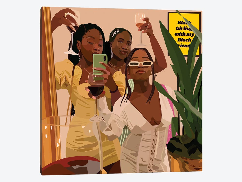 Black Girling by Artpce 1-piece Canvas Print