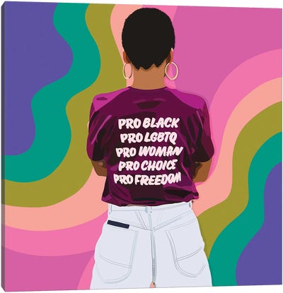 Pro Pride Month Canvas Art Print - Unfiltered Thoughts