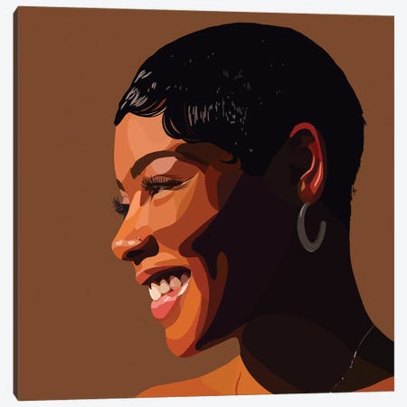 Brown Skin Girl Canvas Print #HSM99} by Artpce Art Print