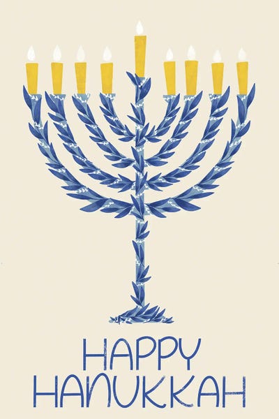Happy Hanukkah I by Amanda Houston framed wall art