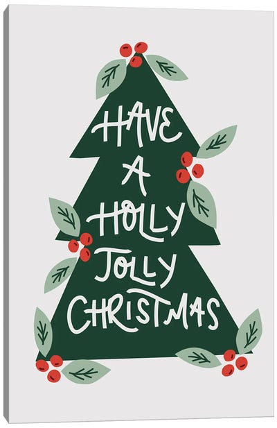 Holly Jolly Christmas Canvas Art Print