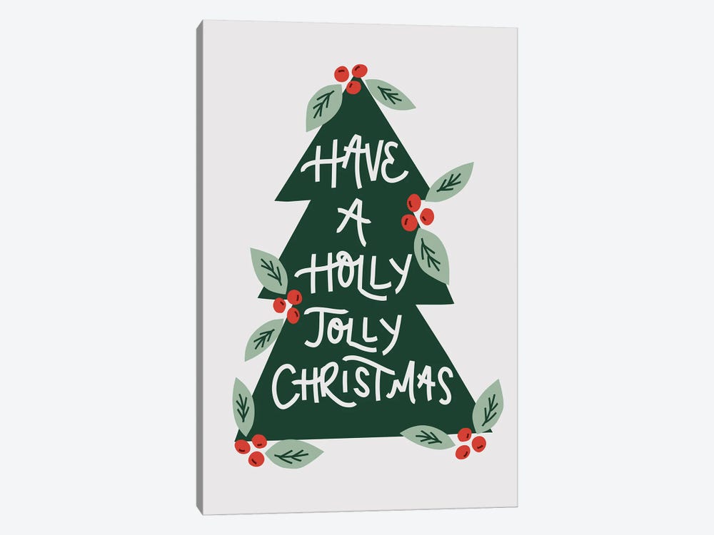 Holly Jolly Christmas by Amanda Houston 1-piece Canvas Art Print