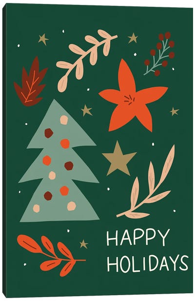 Happy Holidays Canvas Art Print