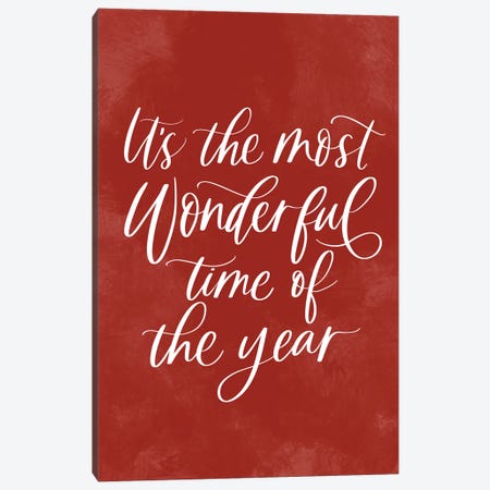 The Most Wonderful Time of the Year Canvas Print #HSO19} by Amanda Houston Canvas Art Print