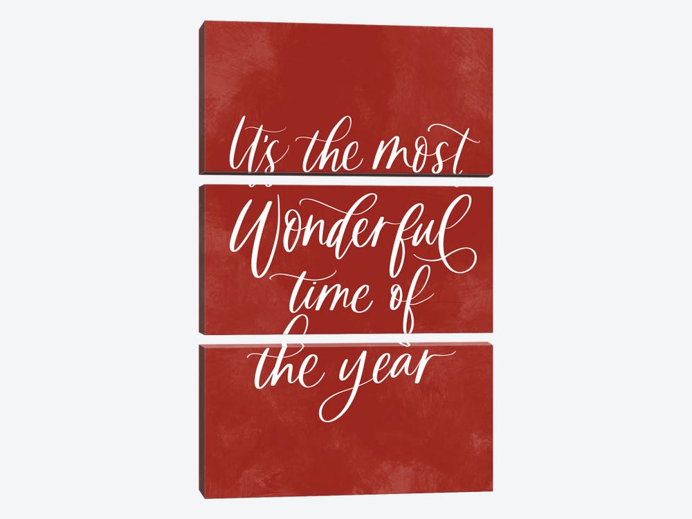 The Most Wonderful Time of the Year by Amanda Houston 3-piece Canvas Wall Art